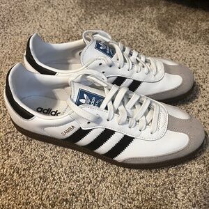 Adidas Cloud White/Black Samba Classic Athletic Size 6.5 Men Size 8 Women